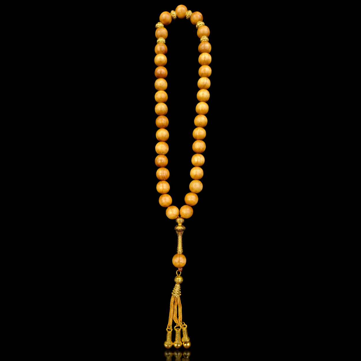 1 Golden nanmu tasbih - 图片 1