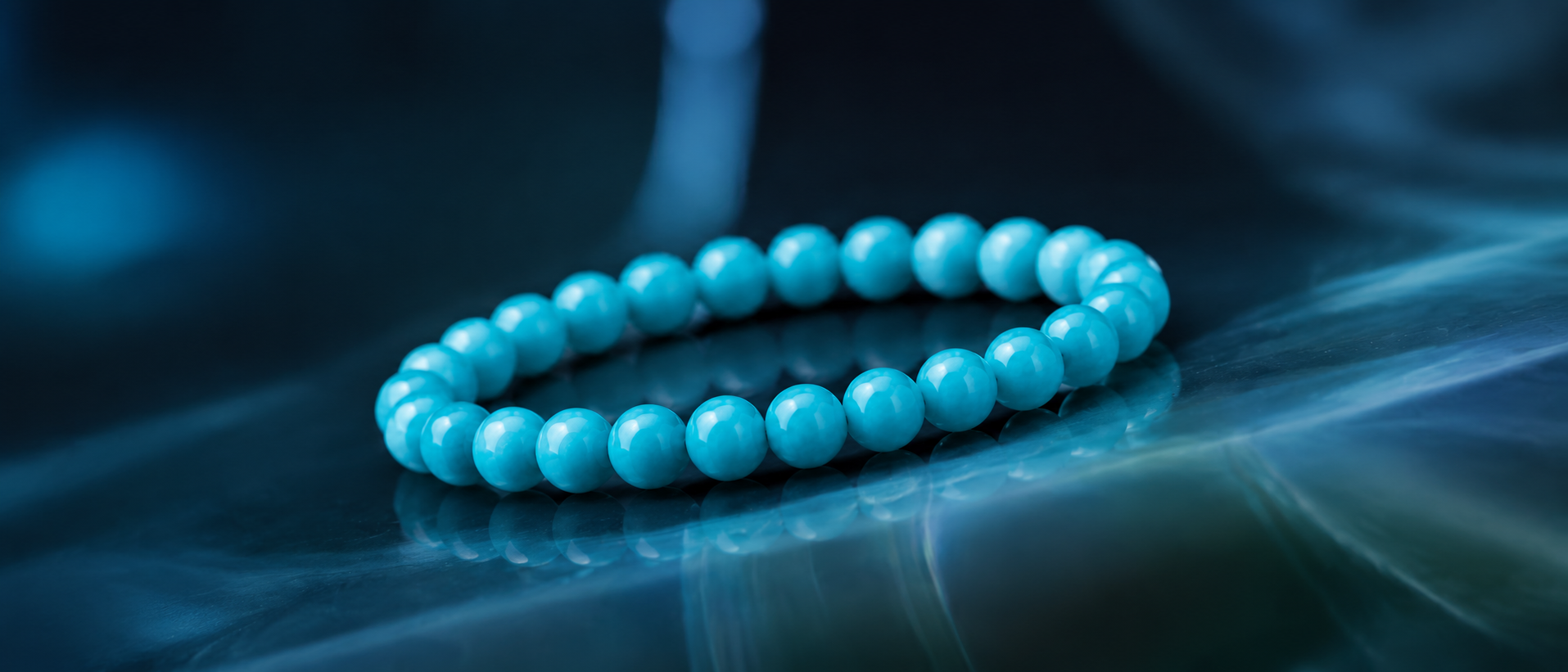 Close-up of a blue gemstone showing its color and pattern